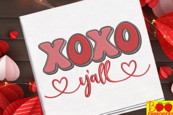 XOXO Y all Embroidery Design